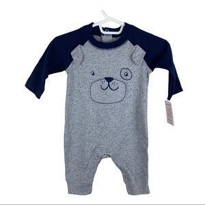 ‎Carter’s Blue/Gray Puppy Dog Onesie w/Ears NWT